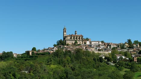 vignale monferrato town and saint bartolomeo church in italy