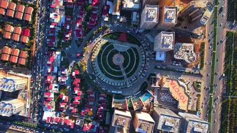 top-view-of-sakura-park---Aerial-shot-4k