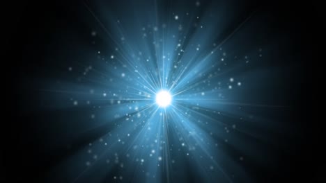 Animation-of-blue-light-on-black-background