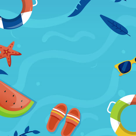 diversión de verano en la piscina o la playa