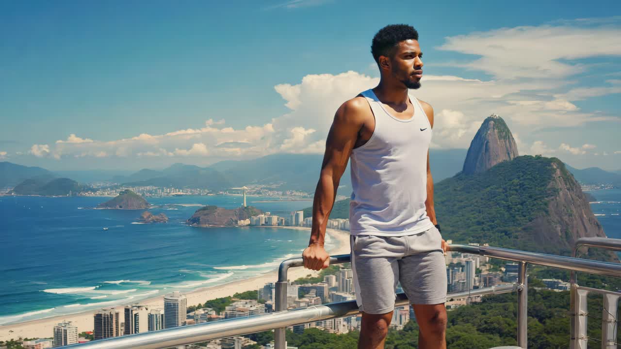 Man overlooking Rio de Janeiro