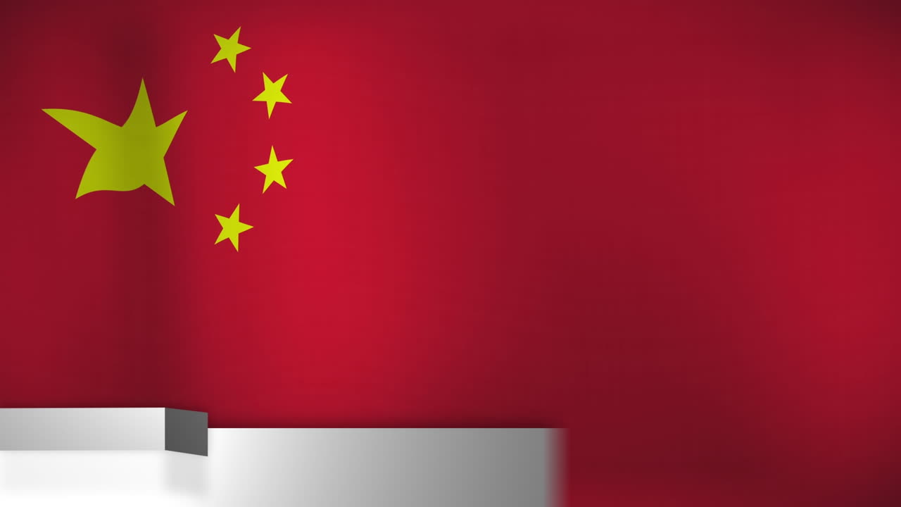 animación del globo y noticias sobre la bandera de china