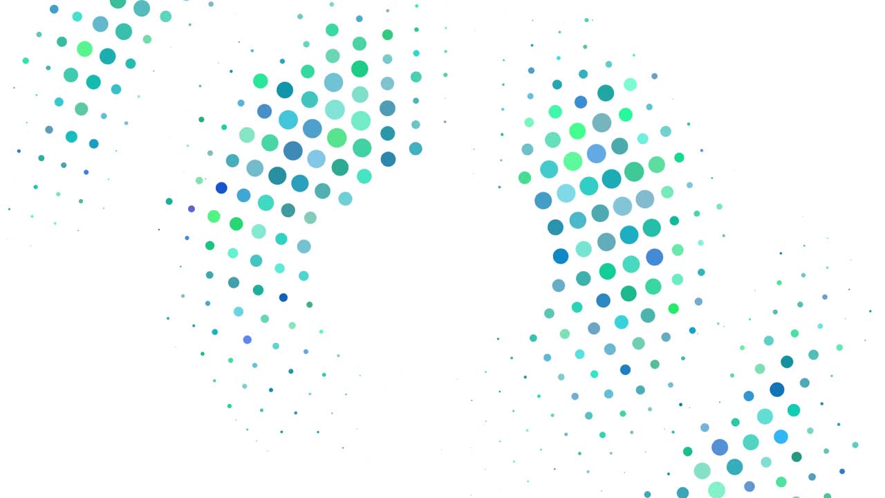 fondo blanco con bolas azules redondas que se mueven una hacia la otra.