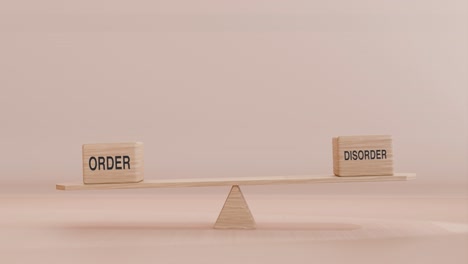 orde en wanorde balanceren op schommel
