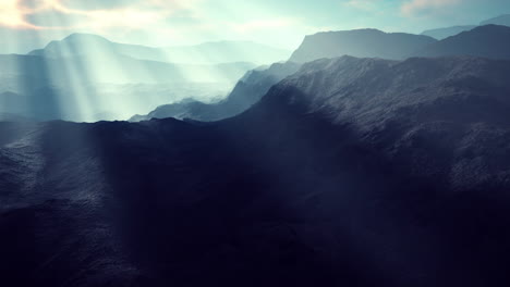 landscape panoramic view desert with rocky mountains