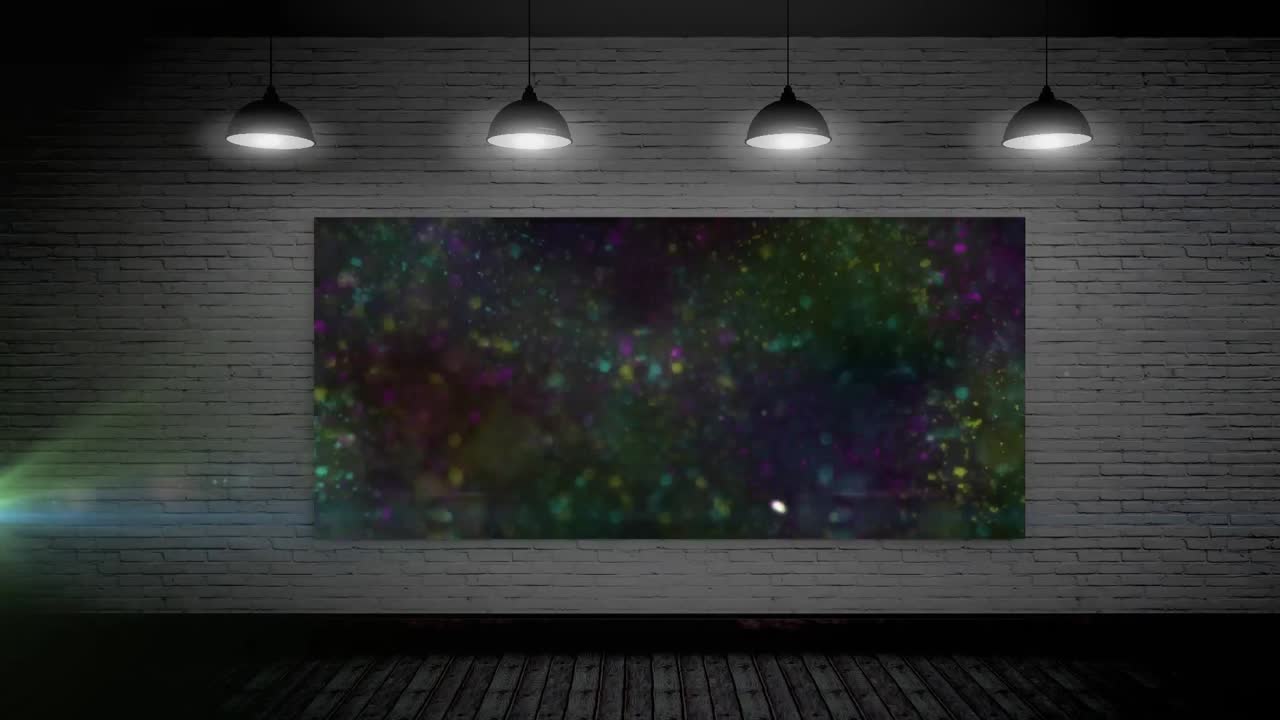 사무실에서 검은 바탕에 간섭의 애니메이션