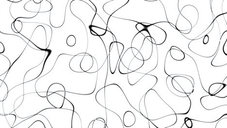 random shape sketch animation chaos on a white minimal background - loop