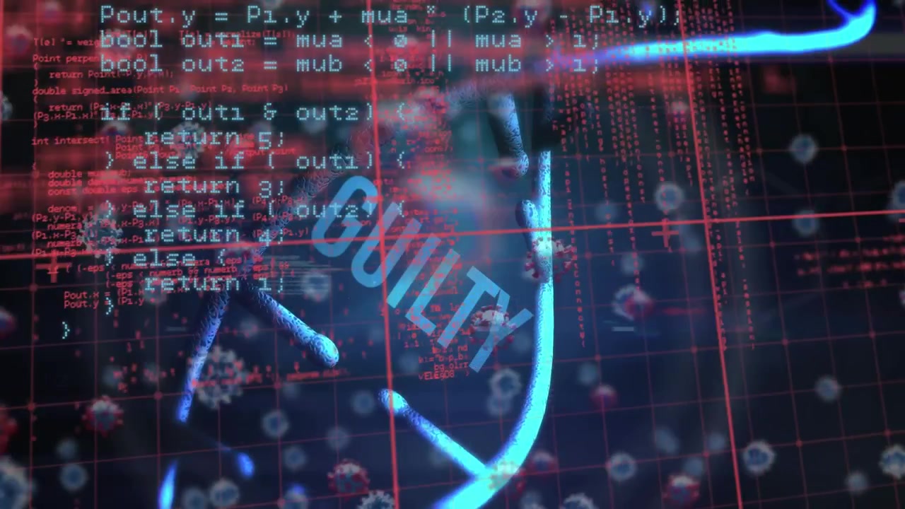 Digital DNA Strand with Virus Particles and Programming Code
