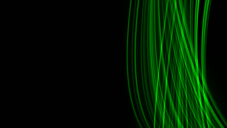 animação em loop de raios de luz verde