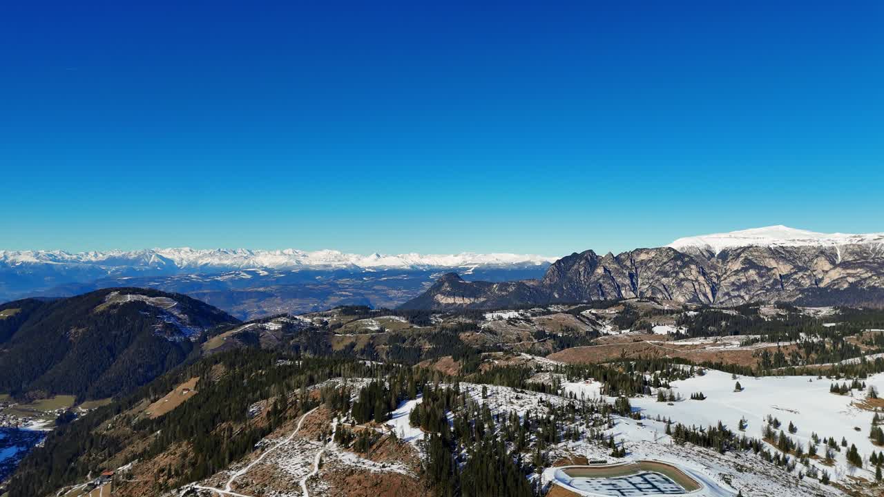 Embracing the whole border line of the Alps from above (drone footage)