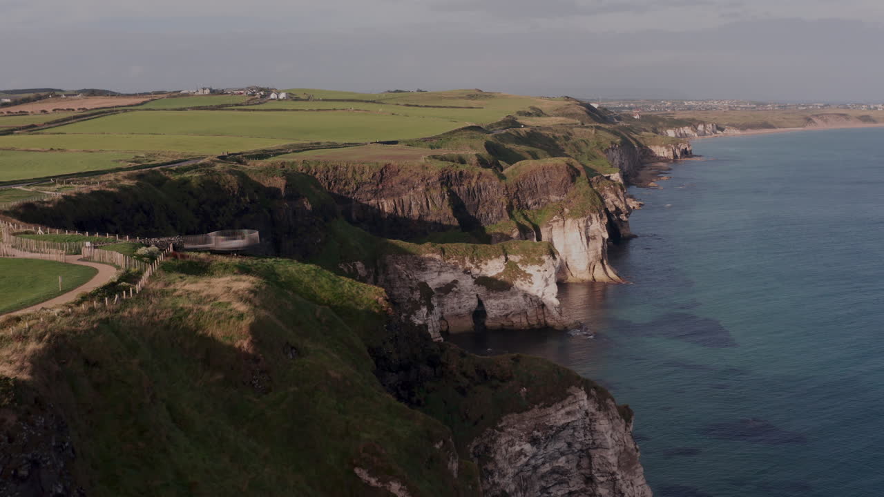 Irish Coastline Cliffs and Valley View