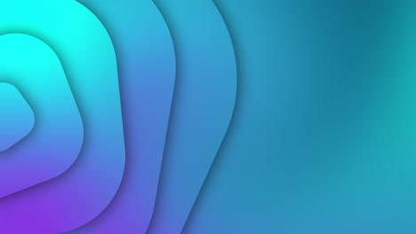 abstract blue background with purple shades of a relief topographic surface. looped animation of geometric shapes in the style of paper cut.