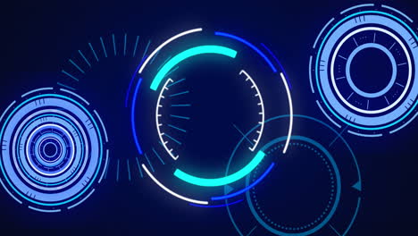 animación de escaneos y procesamiento de datos a través de una pantalla digital