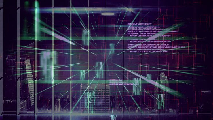 Dataforbindelsen omgivet af byen og tekst