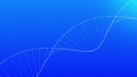 animation of dna strand over blue background