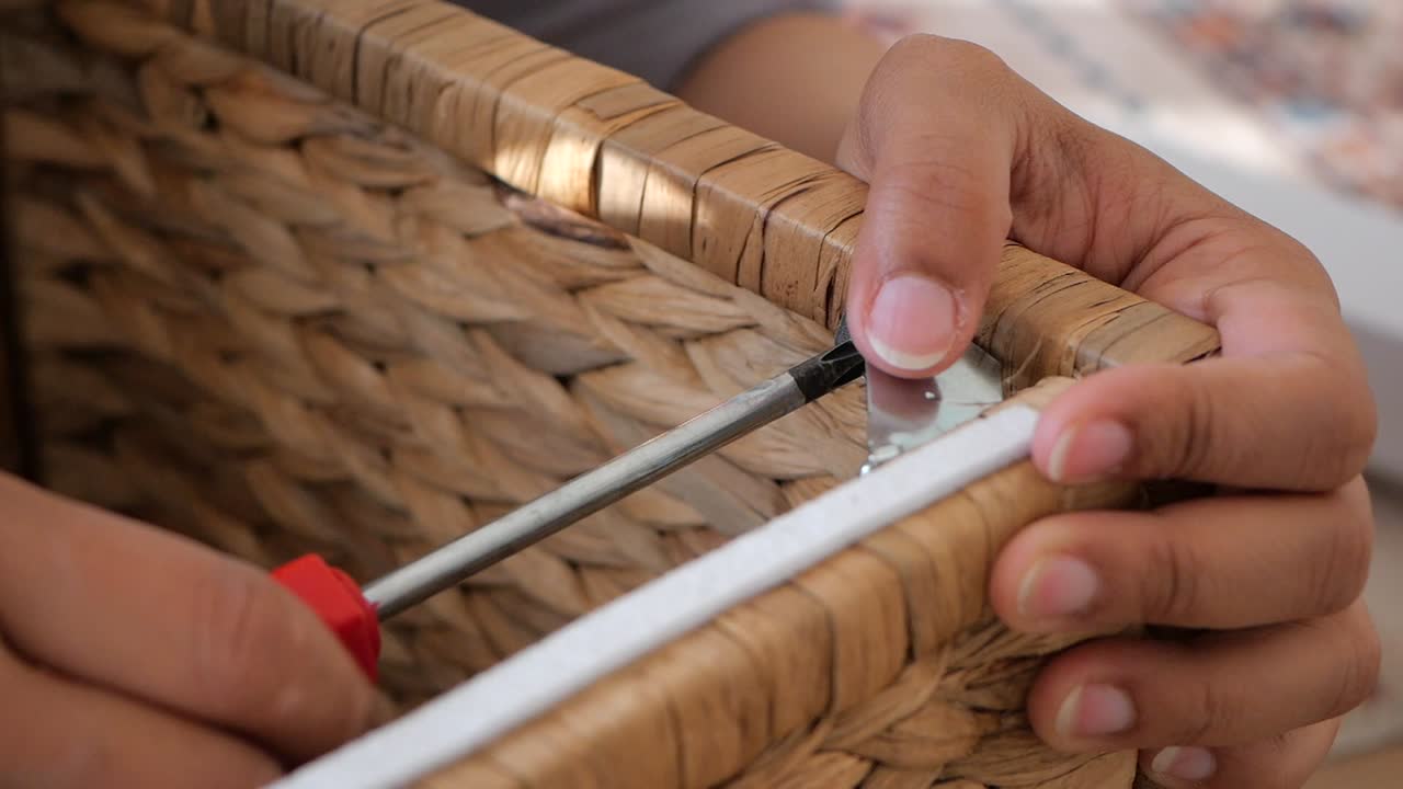 Assembling a Rattan Basket