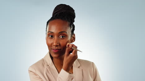 Mujer-Negra,-Rostro-Y-Maquillaje-De-Belleza-Para-El-Cuidado