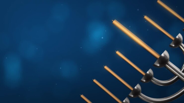 Hanukkah Celebration with Menorah