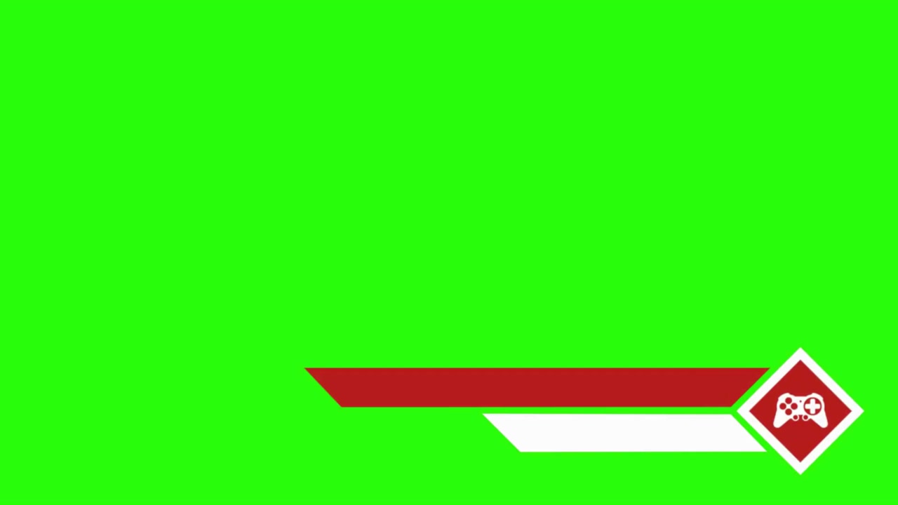 Animated Lower Third Graphic with Game Controller Icon on Green Screen