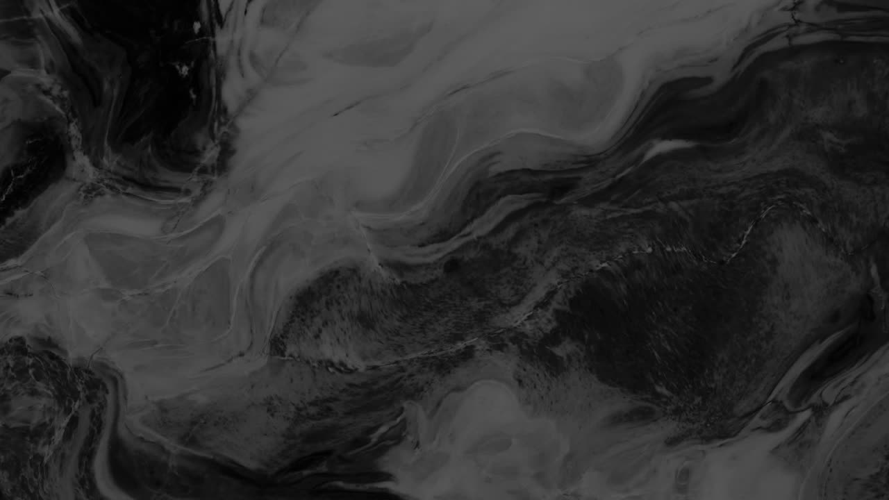 Animation of vibrant coloured grey liquid flowing in hypnotic motion on black background