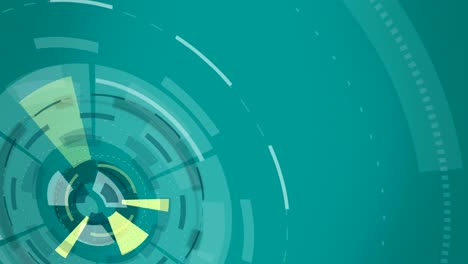 animación redonda abstracta azul, fondo de alta tecnología con círculos. efecto futurista de ciencia ficción hud.