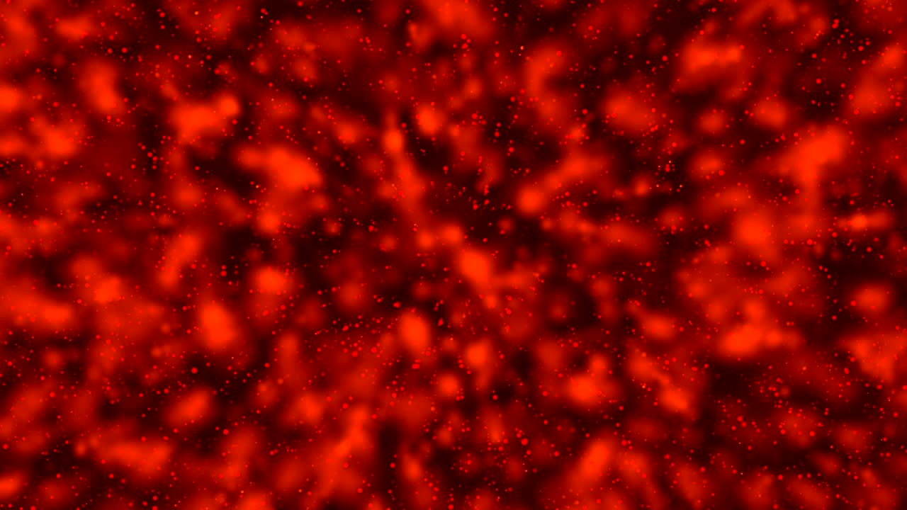 움직이는 입자와 함께 빨간색 애니메이션 추상적인 배경