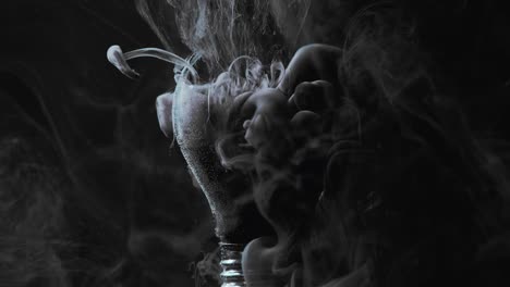 smoke flow gray dust smog motion broken light bulb