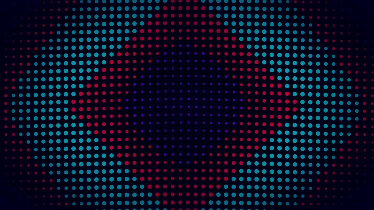Sfondo astratto in movimento con motivi a punti geometrici pulsanti