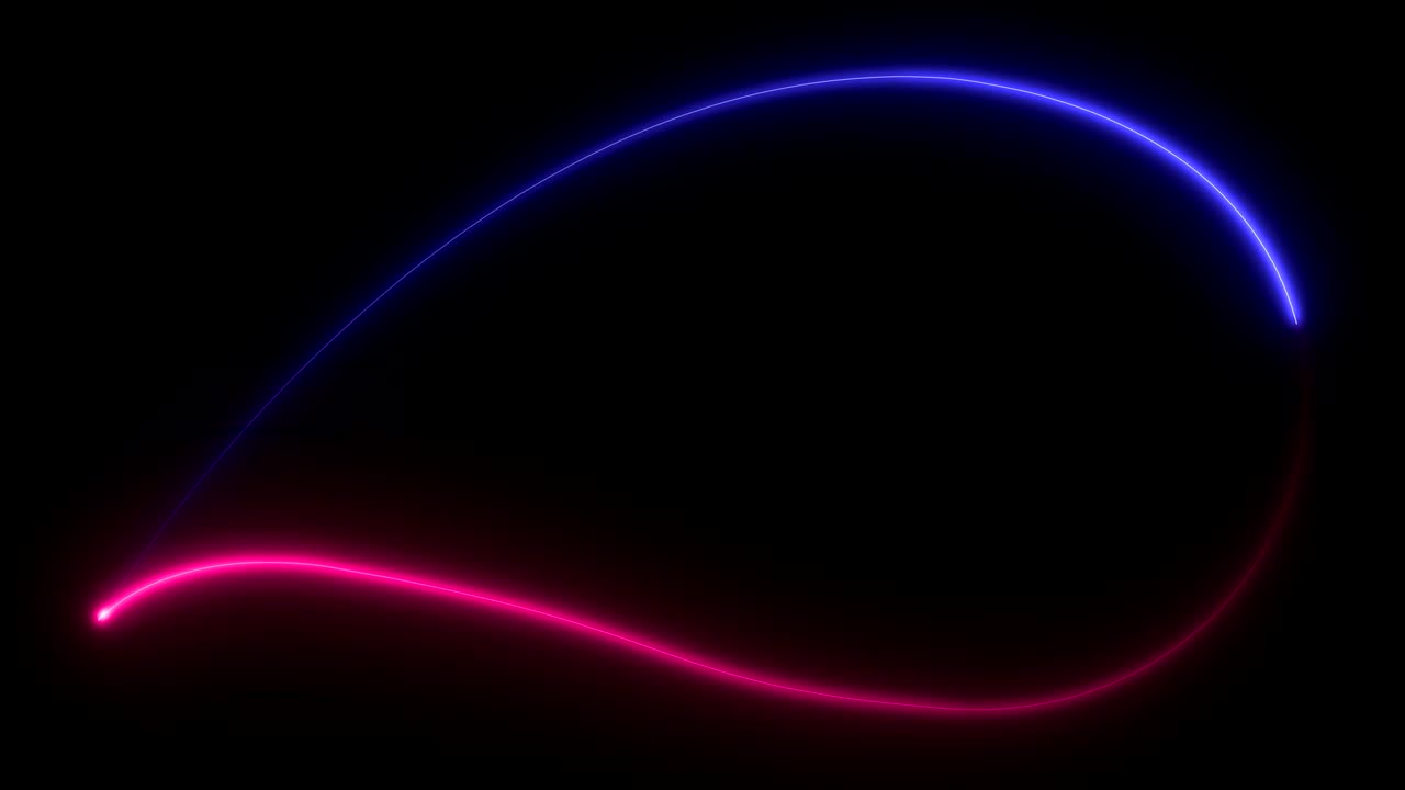 네온 분홍색과 보라색, 흑색 배경에 박이고 반이는 음성 거품의 표시