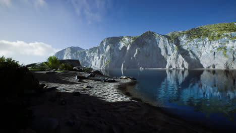 daylight coastal scene with cliffs and clear waters in australia