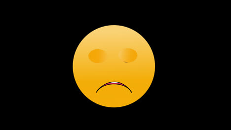 sad-emoji-emotion-Face-icon-loop-motion-graphics-video-transparent-background-with-alpha-channel