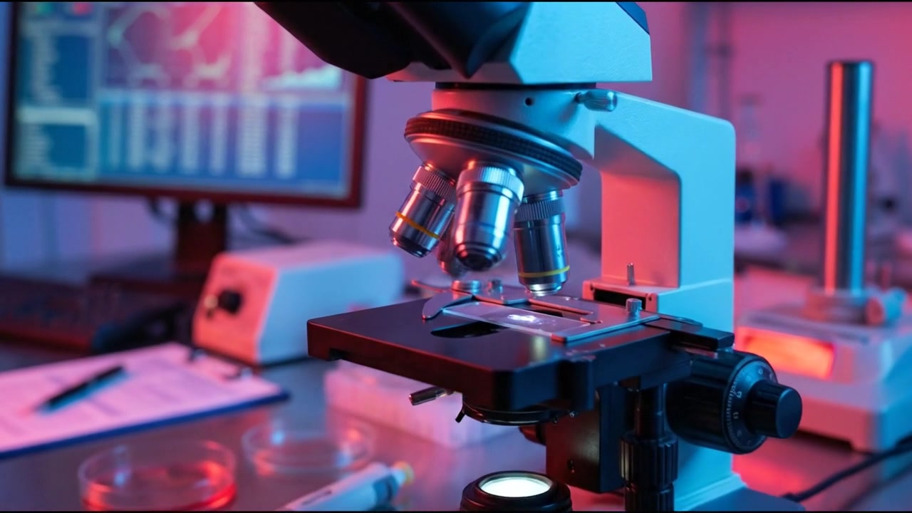 Microscopic view of round bacterial organisms