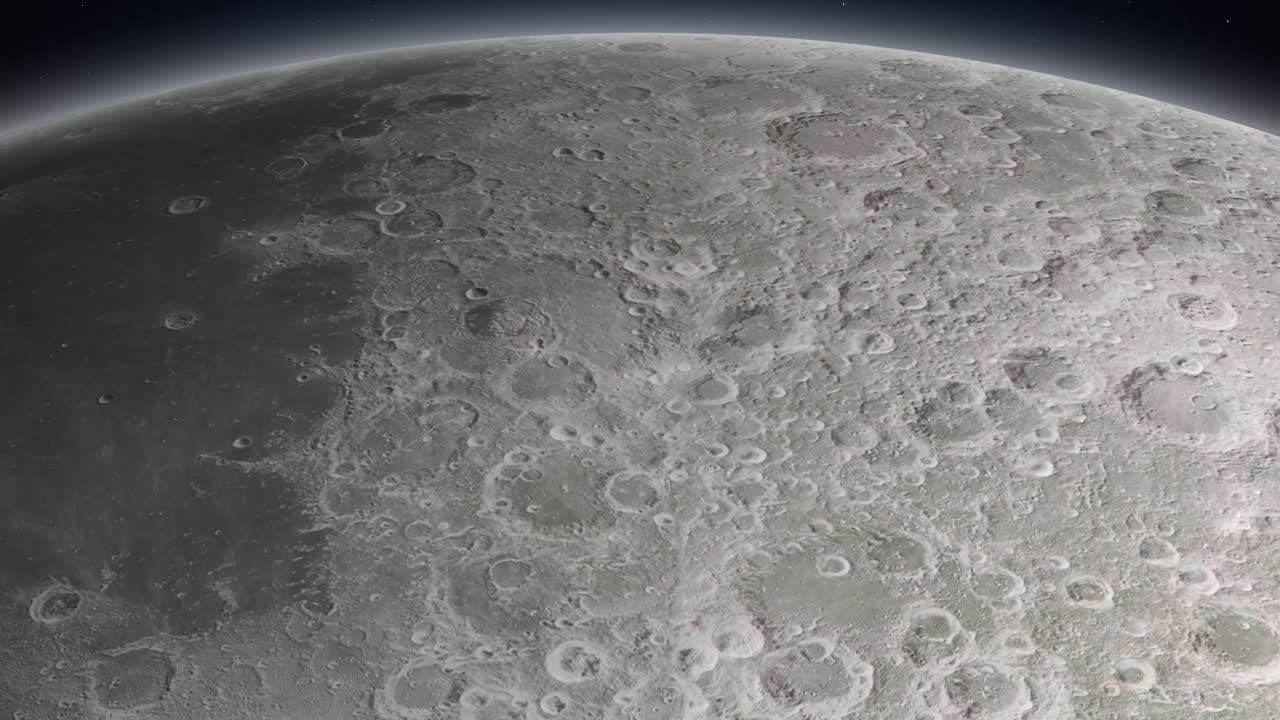 Timelapse of moon phases and detailed surface