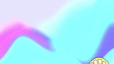 animación de flores que caen sobre el espacio de copia en un fondo pastel