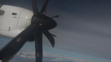 Close-Up:-Small-Plane-Propeller-Spinning-On-Airplane-Flight