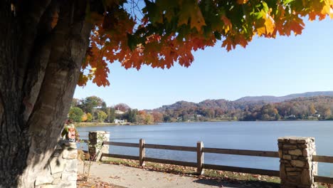 people walking lake junaluska in