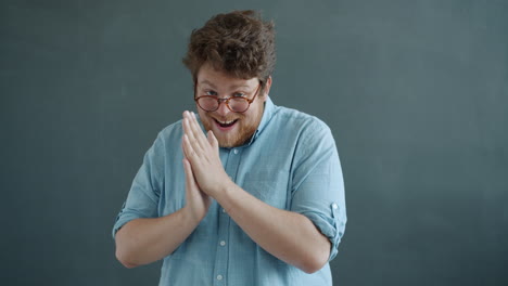 Happy Man Clapping