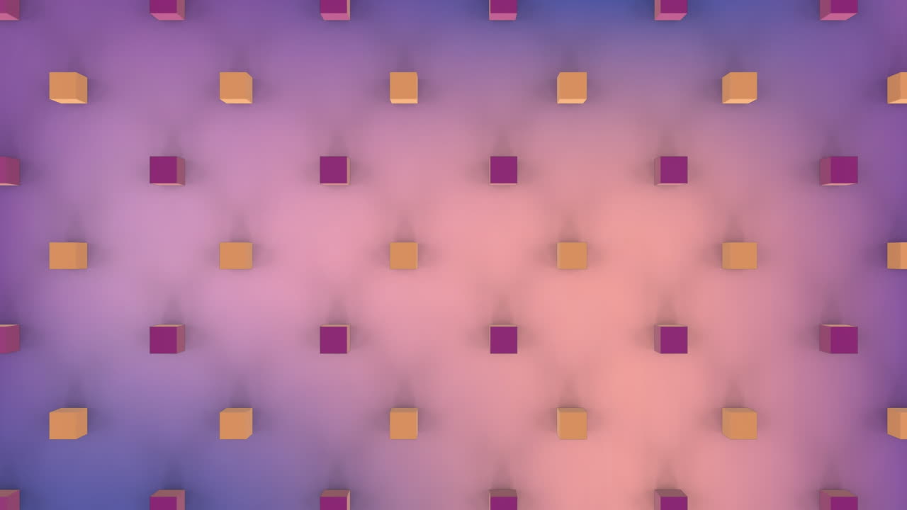 cubos 3d en movimiento en formación