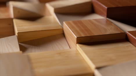 geometric wooden blocks composition