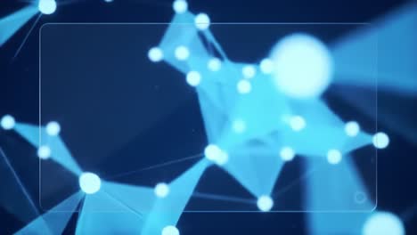 this captivating visual showcases intricate glowing connections and nodes, illustrating the seamless integration of technology and art. the vibrant blue elements create a mesmerizing atmosphere.