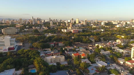 aerial drone view of university area of santo domingo in dominican republic