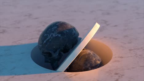el cráneo renderizado en 3d