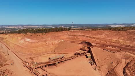 gold mine scaffolding over newmont boddingtons in south-east of perth in western australia