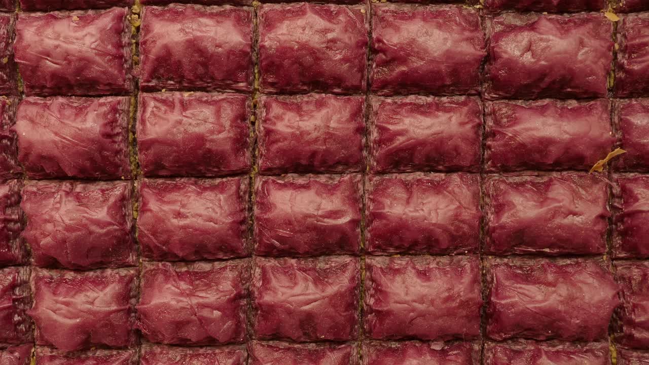 바클라바의 클로즈업