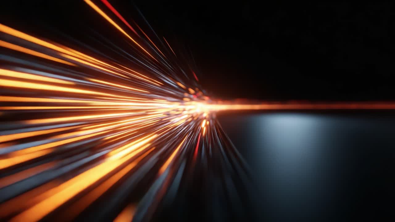 An Eye-Catching Display of Light Trails: Captivating Colors and Dynamic Movement Create a Stunning Visualization of Speed and Energy in This Visual Experience