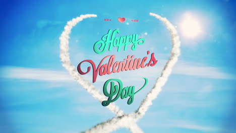 clouds forming heart shape in sky with valentines message