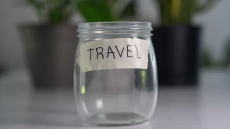 time-lapse saving money concept for travel