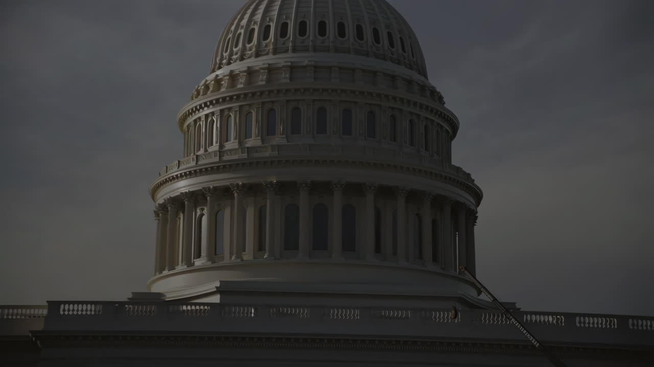 Close-up view of the United States Capitol Building dome