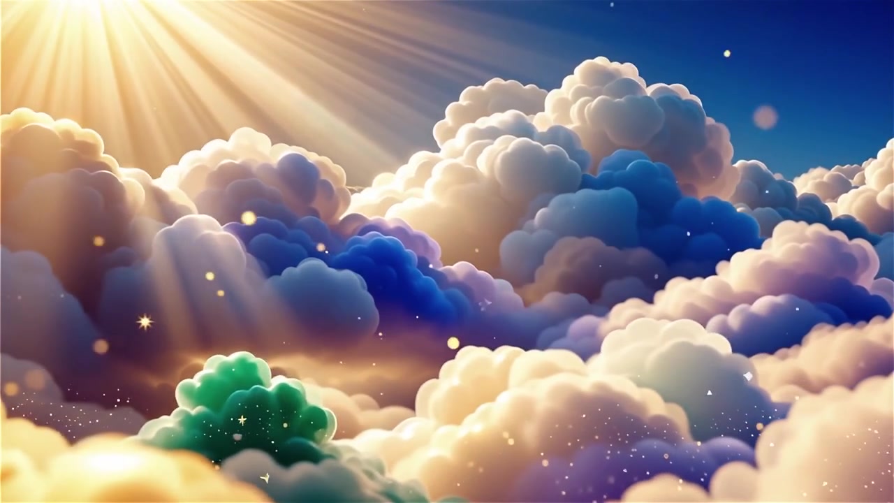 Christian Heavenly Light Worship Background