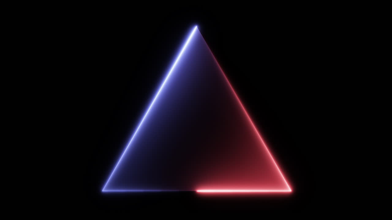 Glowing Triangle Border Loop with Electric Energy Flow
